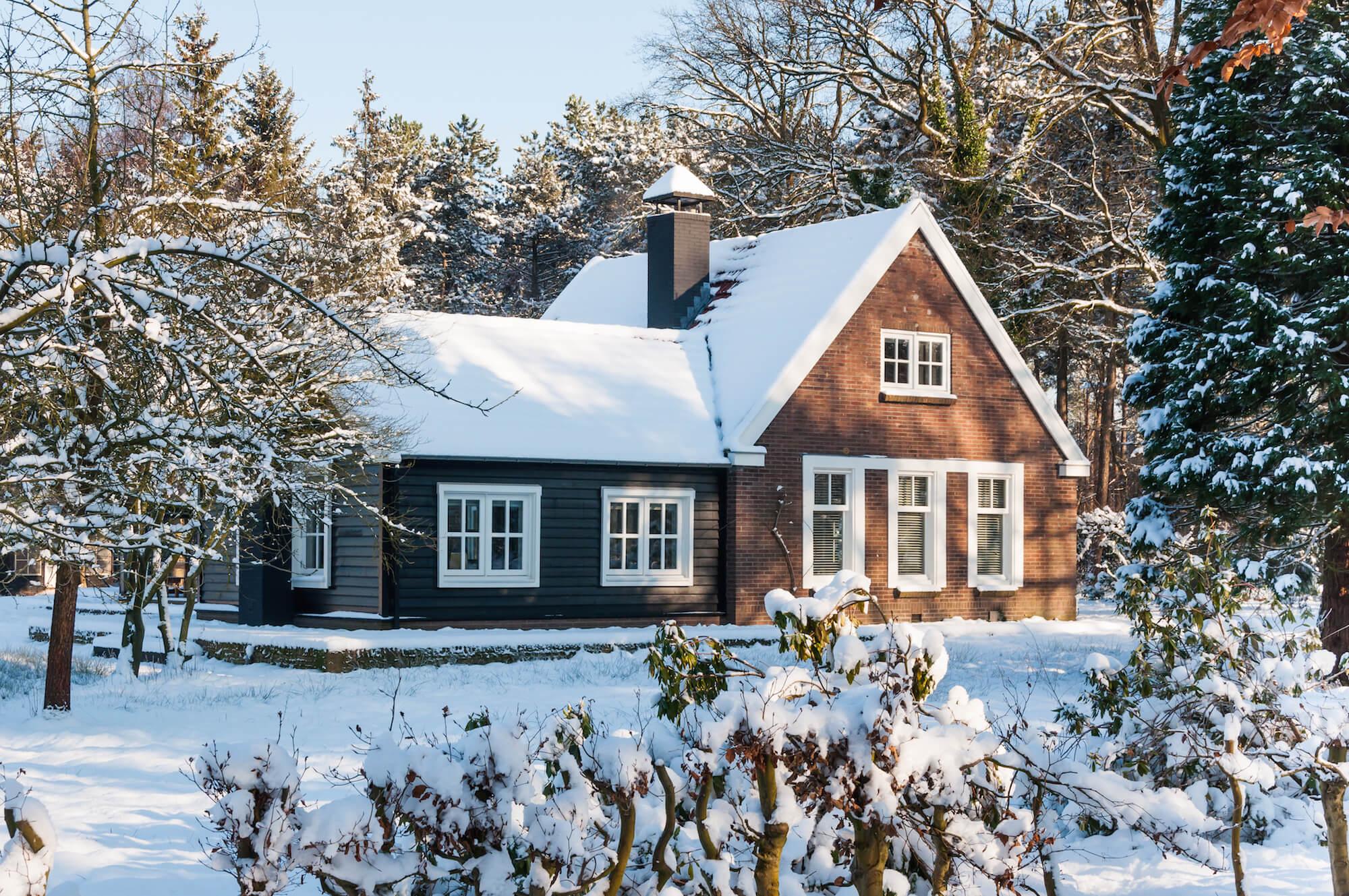 house in snowy landscape