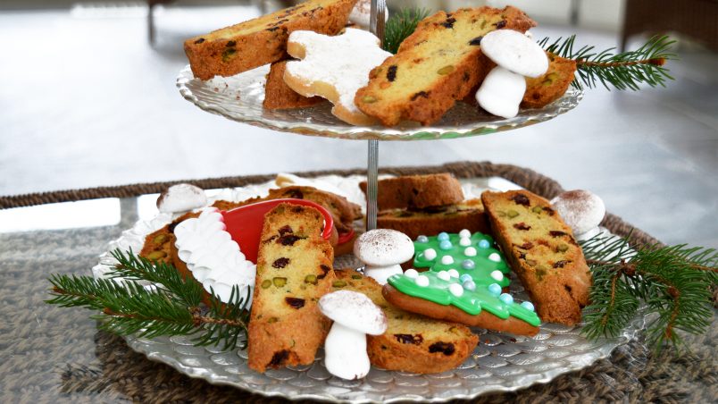 Cranberry and Pistachio Biscotti