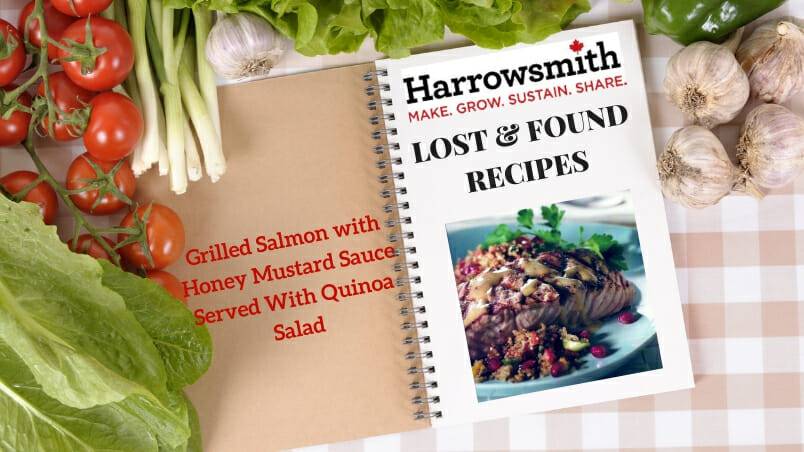Lost and Found Recipe Grilled Salmon with Honey Mustard Sauce Served With Quinoa Salad