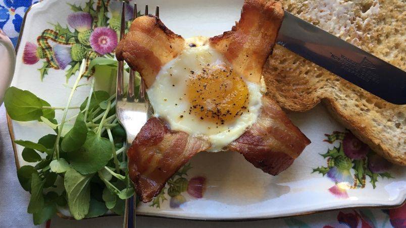 Egg and Bacon Bundles by Harrowsmith Mag