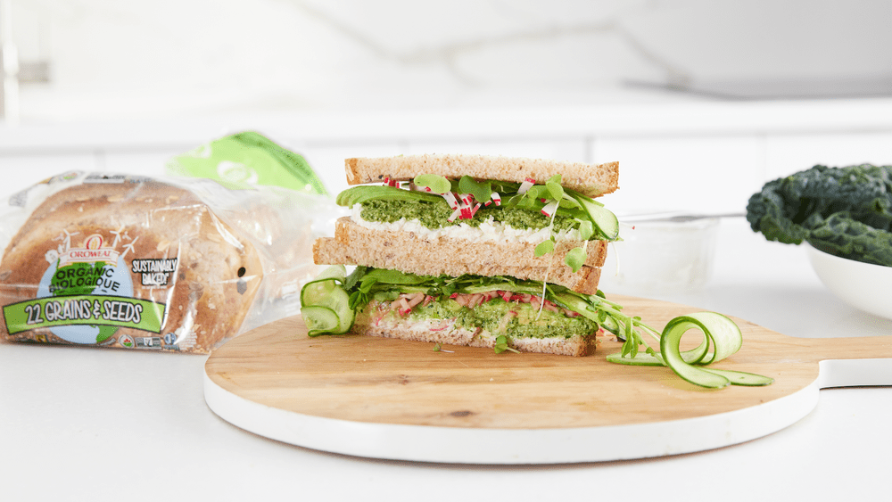 Green Goddess Sandwich with Kale Pesto