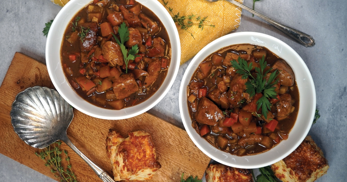 Pork & Bacon Fall Harvest Stew