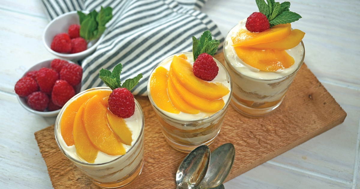 Summer Peach Tiramisu